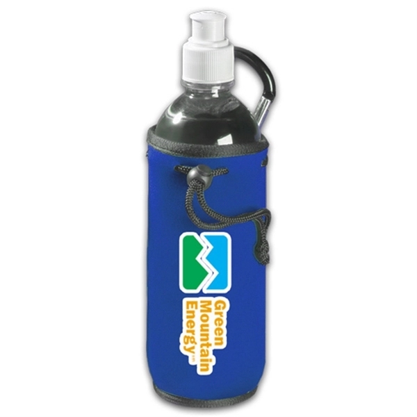 Blue color option for Neoprene Single Bottle And Tall Can Cooler   Full Color
