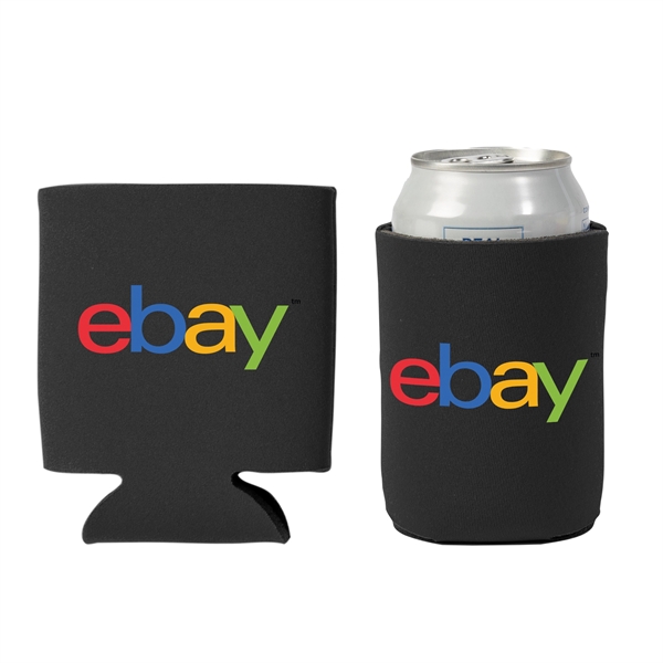 Black color option for Collapsible Can Cooler  Full Color Imprint