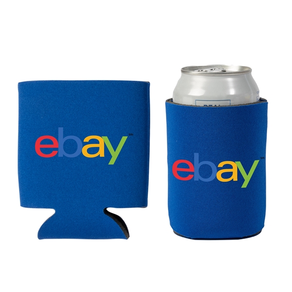 Blue color option for Collapsible Can Cooler  Full Color Imprint