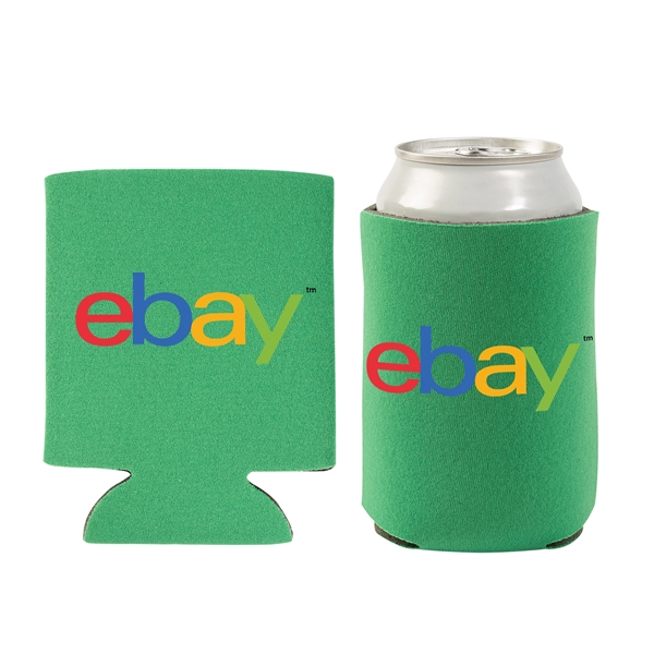 Green color option for Collapsible Can Cooler  Full Color Imprint