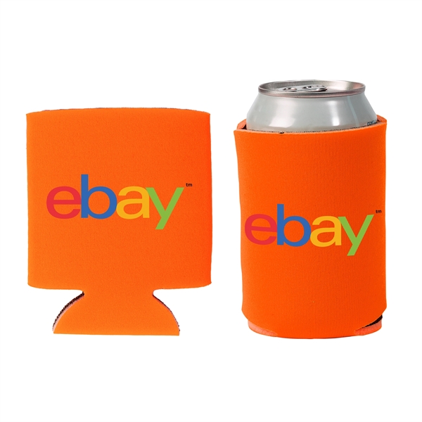 Orange color option for Collapsible Can Cooler  Full Color Imprint