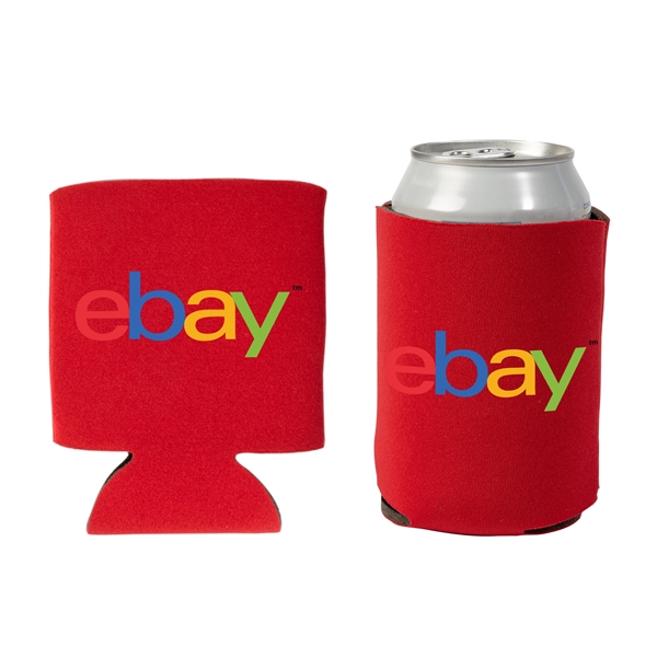 Red color option for Collapsible Can Cooler  Full Color Imprint