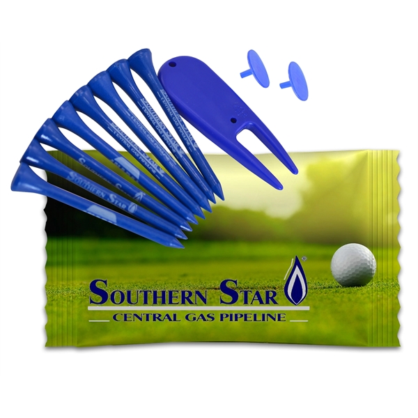 Blue color option for Deluxe Golf Set In Sealed Plastic Bag