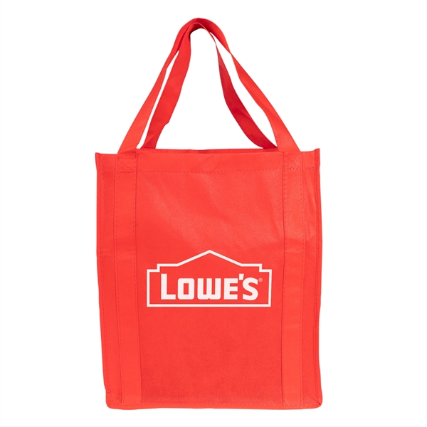 Red color option for Grocery Non Woven Tote Bag With 20" Straps 80 Gsm