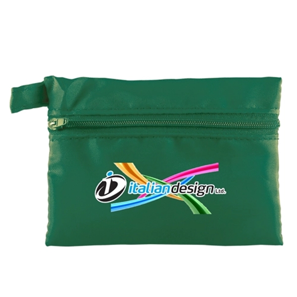 Green color option for Zippered Bag With Keychain Loop  Full Color