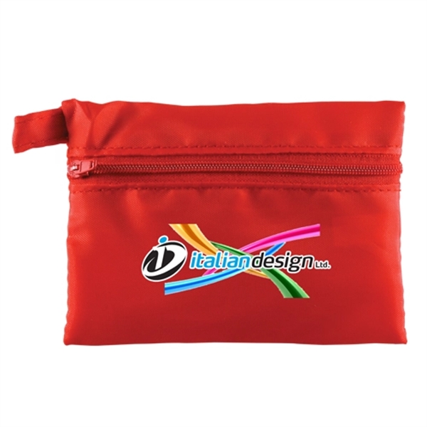 Red color option for Zippered Bag With Keychain Loop  Full Color