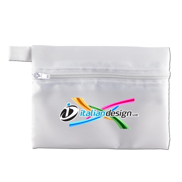 White color option for Zippered Bag With Keychain Loop  Full Color