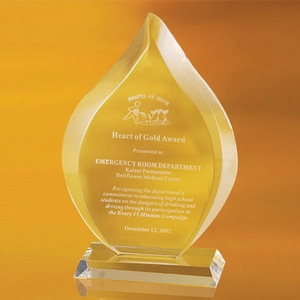 Photo of Flame Shaped Plaque 8"