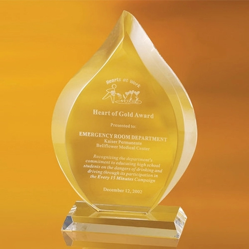 Main photo of Flame Shaped Plaque 8"
