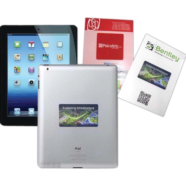 Custom color option for Tablet Cling Wipe On Card (Rectangle)