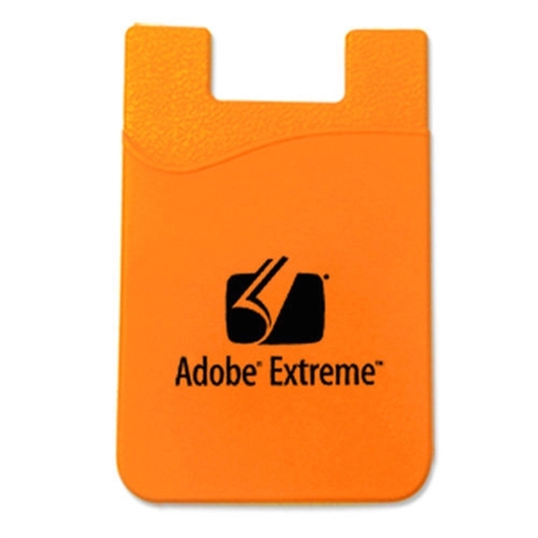 Orange color option for Silicone Smartphone Wallet With Stock Info Card