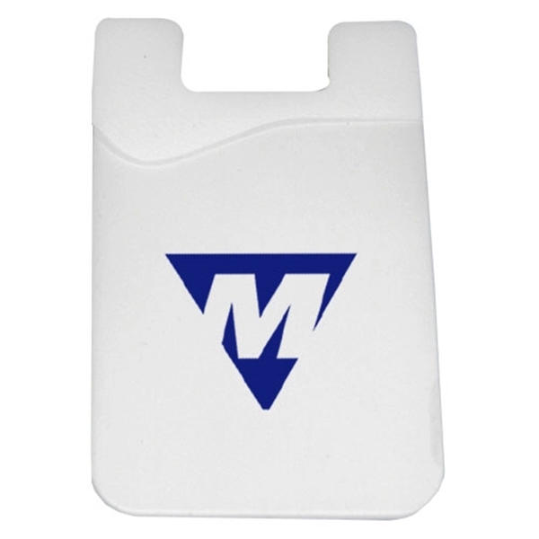 White color option for Silicone Smartphone Wallet With Stock Info Card