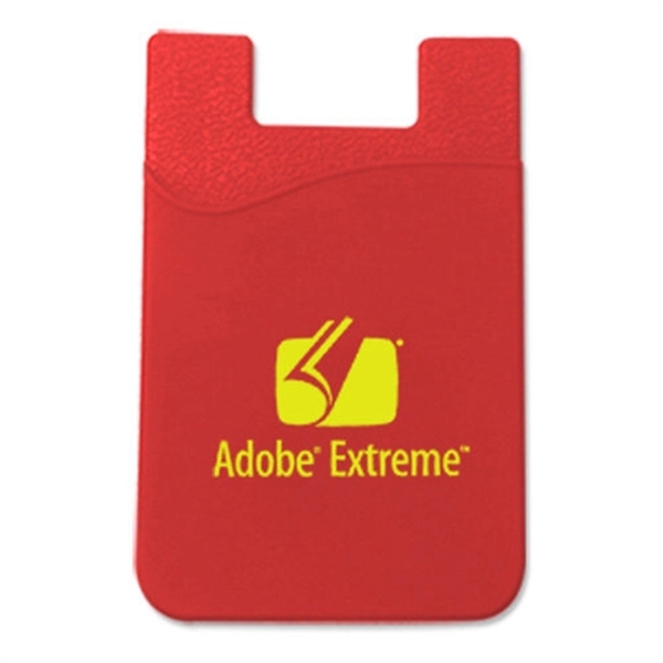 Red color option for Silicone Smartphone Wallet With Custom Billboard