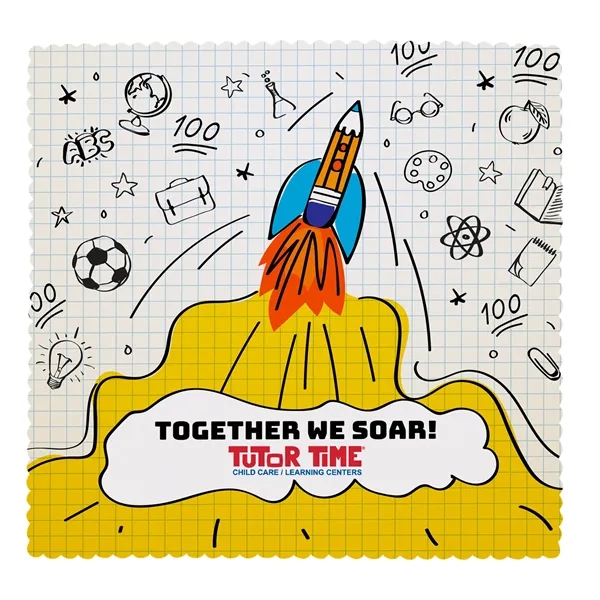 Custom color option for Microfiber Cloth 6" X 6" In Clear Bag With Card