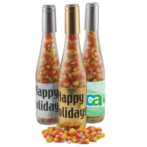 Photo of 11" Champagne Bottle With Candy Corn