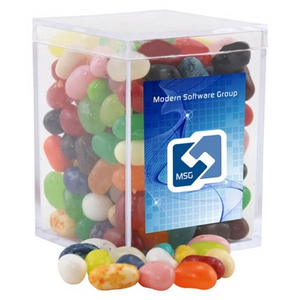 Photo of Jelly Bellys Candy In A Clear Acrylic Square Box