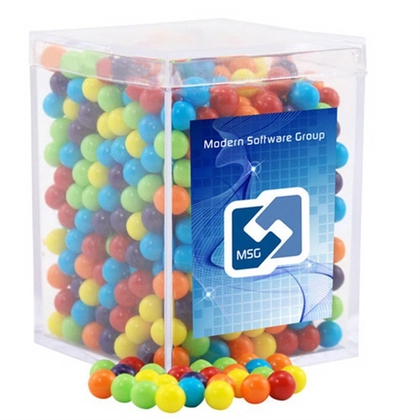 Clear color option for Mini Jawbreakers Candy In A Clear Acrylic Square Box