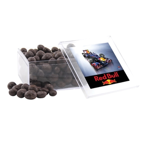Photo of Chocolate Espresso Beans In A Clear Acrylic Large Box