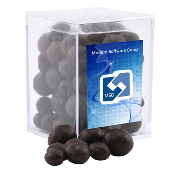 Clear color option for Chocolate Espresso Beans In A Clear Acrylic Square Box