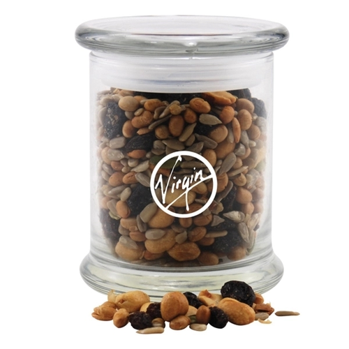 Main photo of Trail Mix In A Large Round Glass Jar With Lid