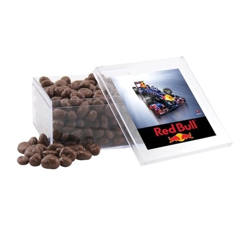 Main photo of Chocolate Covered Raisins In A Clear Acrylic Large Box