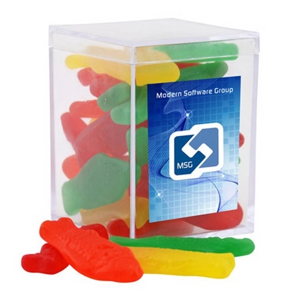 Clear color option for Swedish Fish In A Clear Acrylic Square Box