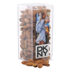 Photo of Almonds In A Clear Acrylic Square Tall Box