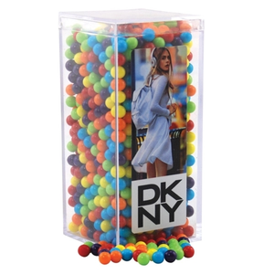 Photo of Mini Jawbreakers In A Clear Acrylic Square Tall Box