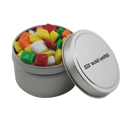 Main photo of Round Metal Tin With Lid And Mini Chicklets