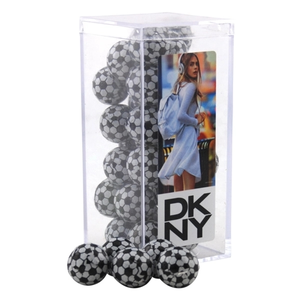 Photo of Chocolate Soccer Balls In A Clear Acrylic Square Tall Box