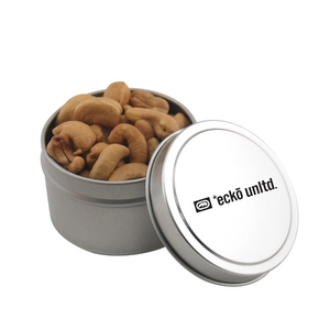 Photo of Round Metal Tin With Lid And Cashews