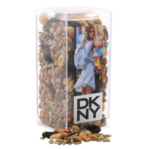 Photo of Trail Mix In A Clear Acrylic Square Tall Box
