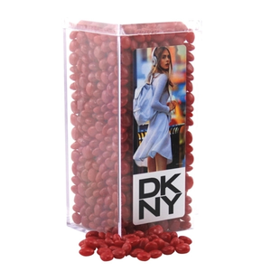 Photo of Cinnamon Imperials In A Clear Acrylic Square Tall Box