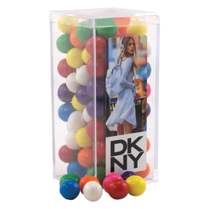 Photo of Gumballs In A Clear Acrylic Square Tall Box