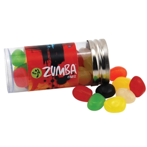 Photo of Jelly Beans Candy In A 3 " Plastic Tube With Metal Cap