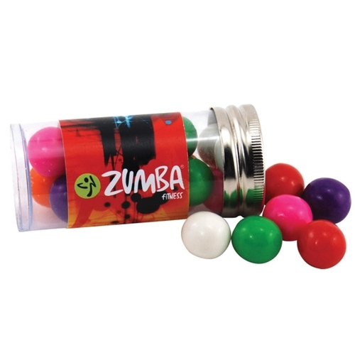Main photo of Gumballs In A 3 " Plastic Tube With Metal Cap