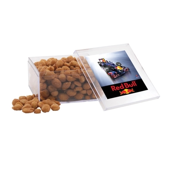 Clear color option for Honey Roasted Peanuts In A Clear Acrylic Large Box