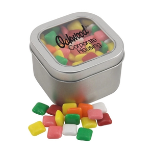 Photo of Large Tin With Window Lid And Mini Chicklets