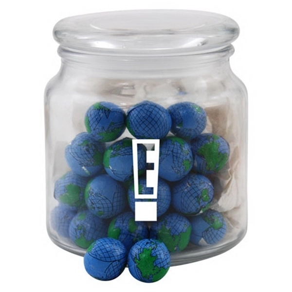 Clear color option for Chocolate Globes In A Glass Jar With Lid