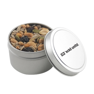 Photo of Round Metal Tin With Lid And Trail Mix