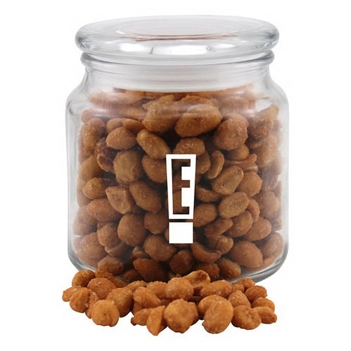 Main photo of Honey Roasted Peanuts In A Glass Jar With Lid