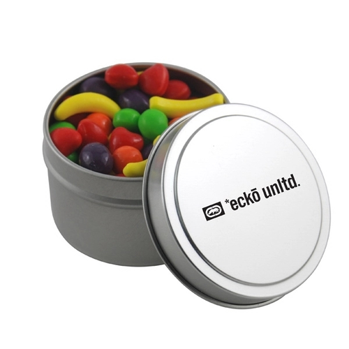 Main photo of Round Metal Tin With Lid And Candy Fruitz