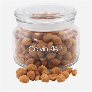 Photo of Honey Roasted Peanuts In A Glass Jar With Lid