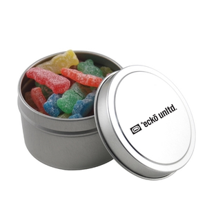 Photo of Round Metal Tin With Lid And Sour Kids