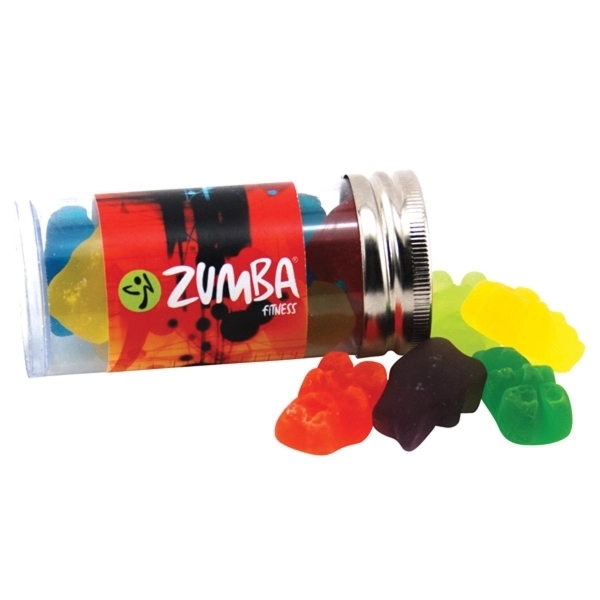 Clear color option for Swedish Fish In A 3 " Plastic Tube With Metal Cap