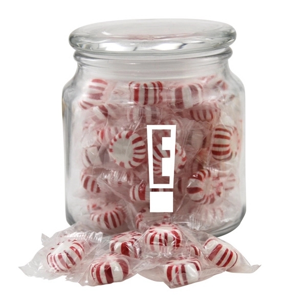 Clear color option for Starlight Peppermints In A Glass Jar With Lid