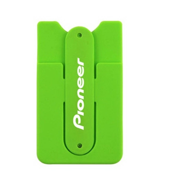 Lime color option for Silicone Smartphone Wallet With Stand & Cord Organizer