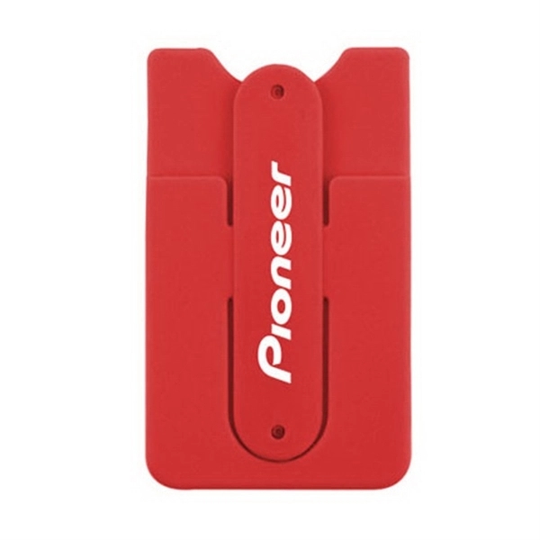 Red color option for Silicone Smartphone Wallet With Stand & Cord Organizer