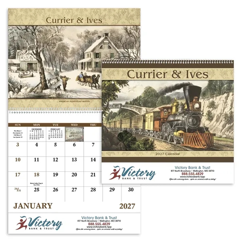 Main photo of Currier Ives Spiral Calendar