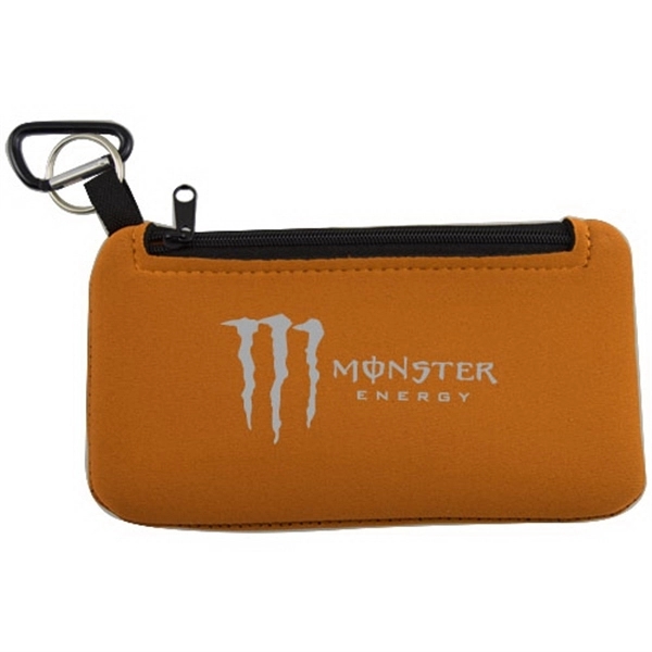 Orange color option for Large Smartphone Holder With Zippered Pouch